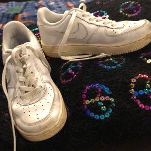 Boys white Nike sneakers